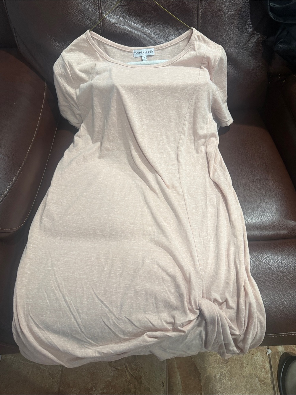 Doe + Honey Soft Light Blush Knit Dress